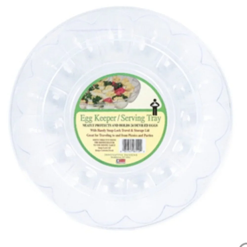 2 Travel Carry Trays Deviled Egg Storage Serving Trays Holds 48 Eggs